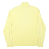 BEGNER Mens Yellow Cotton Blend 1/4 Zip M Sweatshirt Pullover Casual Comfortable
