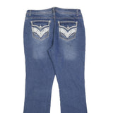 FADED GLORY Womens Blue Regular Fit Straight Denim Light Wash Jeans W32 L32