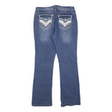 FADED GLORY Womens Blue Regular Fit Straight Denim Light Wash Jeans W32 L32