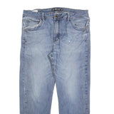 DICKIES Mens Jeans Blue Regular Straight Denim Light W36 L28 Casual Wear