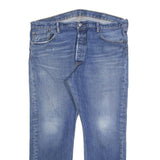 LEVI'S 501 Mens Jeans Blue Regular Straight Denim Medium W40 L28 Button Closure