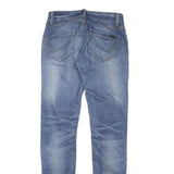 ONLY Womens Slim Blue Denim Light Wash Jeans W27 L31 Stretch Cotton Blend Zip