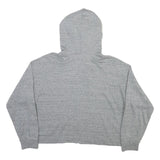 LEVI'S Womens Grey Zip Up Hoodie L Cropped Casual Cotton Blend Sweatshirt