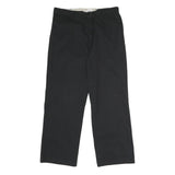 DICKIES Mens Polyester Blend Black Regular Straight Trousers W36 L30 Workwear