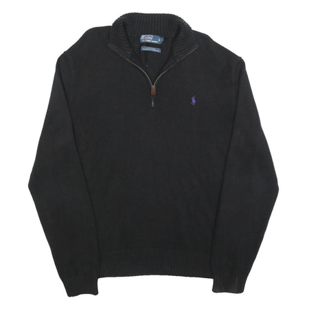 POLO RALPH LAUREN Mens Black Cotton Patterned Pullover Crew Neck Basic Knit XL