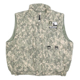 ARMY RESERVE Mens Green & Beige Digital Camouflage Sleeveless Jacket S Polyester
