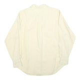 LAUREN RALPH LAUREN Womens Cream Linen Shirt M Classic Long Sleeve Button Shirt