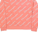 CHAMPION Womens Peach Sweatshirt Crew Neck L Cotton Blend Pullover Casual