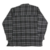 BTC Mens Black Grey Check Button Cotton Blend Casual Jacket L Shirt Style