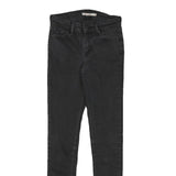 LEVI'S 710 Womens Jeans Black Slim Skinny Denim W24 L29 Stretch Zip Fastening