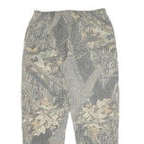 JERZEES Mens Joggers Green Camouflage XL W34 L32 Cotton Blend Relaxed Tapered