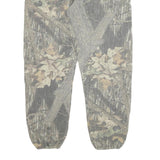 JERZEES Mens Joggers Green Camouflage XL W34 L32 Cotton Blend Relaxed Tapered