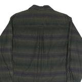 WOOLRICH Mens Green & Blue Striped Cotton Blend Shirt XL Casual Outdoor Wear