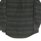 WOOLRICH Mens Green & Blue Striped Cotton Blend Shirt XL Casual Outdoor Wear