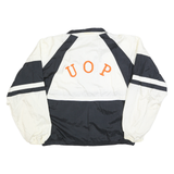 ASICS Mens Black & White Lightweight Zip Up Track Jacket L Polyester Blend