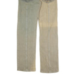 YANFENG JEANS Mens Regular Cotton Jeans Beige & Green W32 L33 Stylish Casual