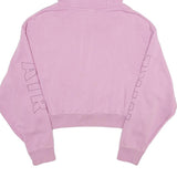 NIKE Womens Pink Cropped Hoodie L Nike Air Swoosh Graphic Pullover