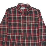 CARHARTT Mens Red & Black Check Shirt L Casual Workwear Button Down Cotton Blend