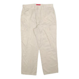 UNO DUE TRE Womens Regular Beige Polyester Blend Cargo Trousers W34 L27 Button