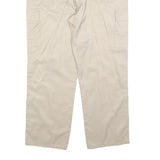 UNO DUE TRE Womens Regular Beige Polyester Blend Cargo Trousers W34 L27 Button