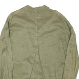 TRAFALUC Womens Green Cotton Blend Button Jacket M Plain Lightweight Casual