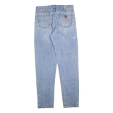 CARHARTT Mens Regular Fit Blue Denim Plain Jeans W36 L36 Workwear Zip Fly
