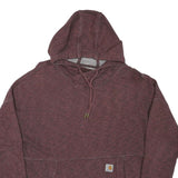 CARHARTT Womens Maroon Hoodie M Cotton Blend Pullover Casual Sweatshirt