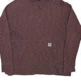 CARHARTT Womens Maroon Hoodie M Cotton Blend Pullover Casual Sweatshirt