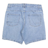 RESERVED Mens Shorts Blue Denim Casual L W36 Cotton Blend Comfortable Fit