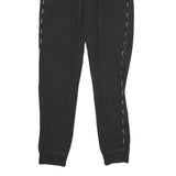 CHAMPION Womens Joggers Black Slim Tapered XS W24 L28 Cotton Blend Logo Tape