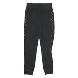 CHAMPION Womens Joggers Black Slim Tapered XS W24 L28 Cotton Blend Logo Tape