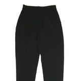 TATTOO Womens Black Relaxed Straight Trousers W26 L28 Smart Casual Zip