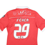 ADIDAS Mens Red Football Shirt M Short Sleeve Collared Feher 29 Print