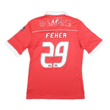 ADIDAS Mens Red Football Shirt M Short Sleeve Collared Feher 29 Print