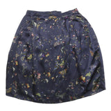 ERDEM Womens Blue Butterfly Print Mini Silk Skirt Size S Elegant Design