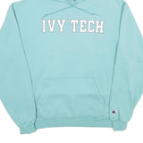 CHAMPION Mens Blue Ivy Tech Pullover Hoodie L Cotton Blend