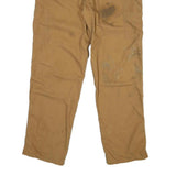 CARHARTT Mens Cotton Blend Beige Regular Fit Straight Leg Trousers W36 L32
