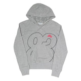 NIKE Womens Grey Hoodie S Nike Air Graphic Pullover Cotton Blend