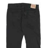 LEVI'S 501 Mens Jeans Black Regular Straight Denim Raw W38 L25 Button Closure