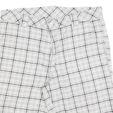 DICKIES Mens White & Black Casual Checked Shorts M W34 Cotton Blend
