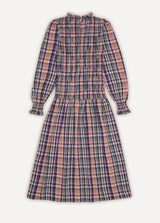 Women checked midi dress