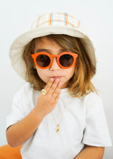 Kids Reversible Bucket Hat Plaid