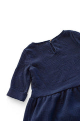 Organic cotton girls dress -Navy