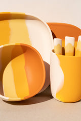 Suction silicone bowl - Orange