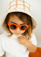 Kids Reversible Bucket Hat Plaid