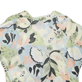 TAIFUN Womens Pastel Green & Blue Abstract Print Shirt Short Sleeve Collared M