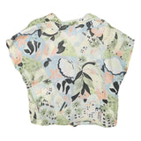 TAIFUN Womens Pastel Green & Blue Abstract Print Shirt Short Sleeve Collared M