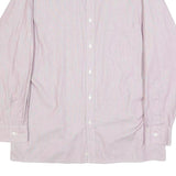 RENATO CAVALLI Mens Pink & White Relaxed Fit Plain Cotton Blend Shirt M Button