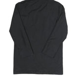 BURBERRY Womens Black Hooded Jacket M Polyester Plain Zip Long Sleeve Stylish