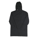 BURBERRY Womens Black Hooded Jacket M Polyester Plain Zip Long Sleeve Stylish